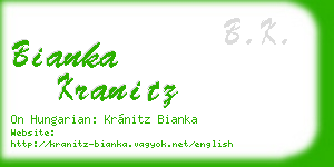 bianka kranitz business card