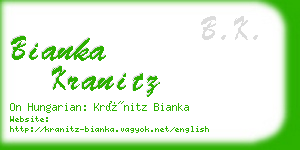 bianka kranitz business card